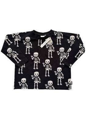 NWT Little Man Happy Organic Friendly Skeleton Long Sleeve Top Size 6/7